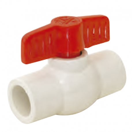 VALVULA DE BOLA DE PVC LISA